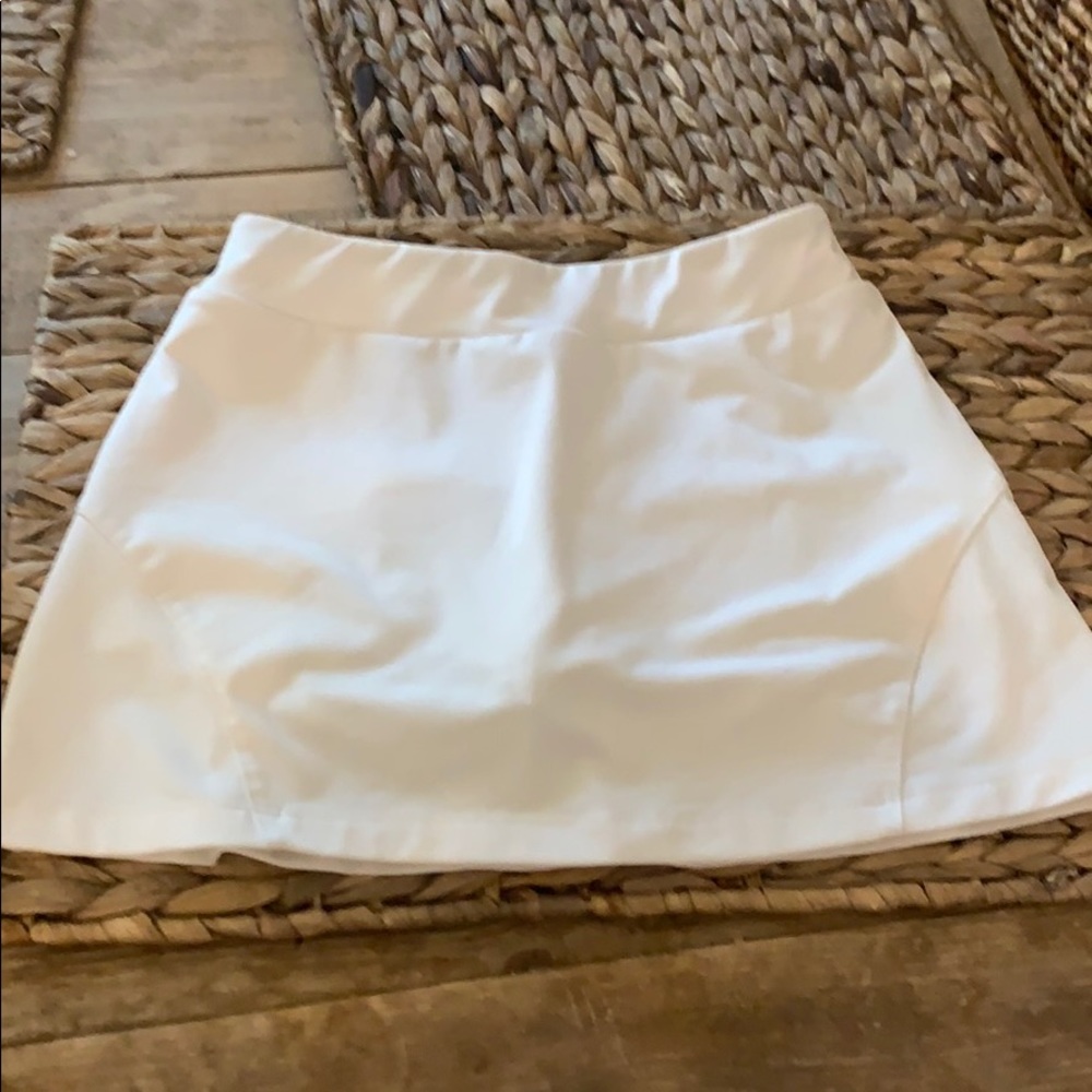 White tennis skirt